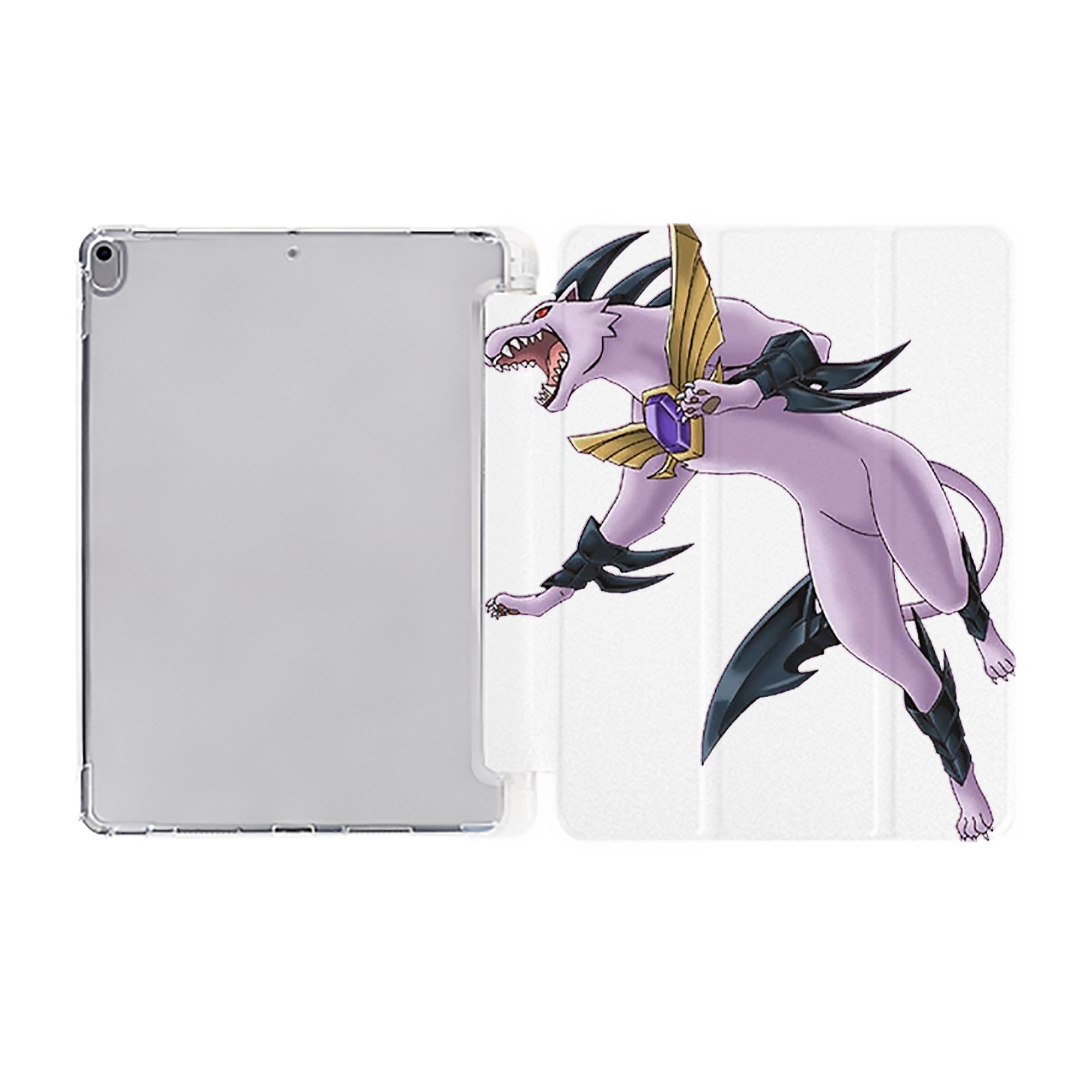（画像用） 遊☆戯☆王 Yu-Gi-Oh! IPad ケース ペン収納付き 三つ折りスタンド PUレザー×シリコン 対応機種9.5/10.5/10.9インチ